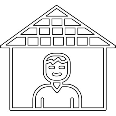 Karantina web simgesi vektör illüstrasyonu