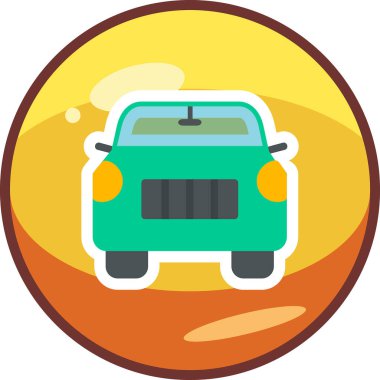 araba web simgesi basit illüstrasyon 