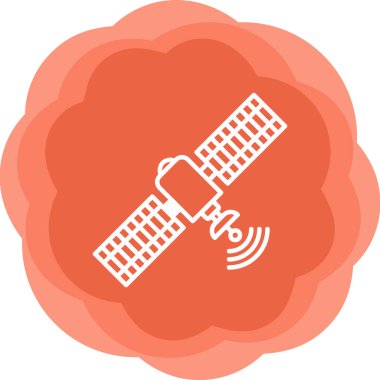 Uydu. Web simgesi basit illüstrasyon 