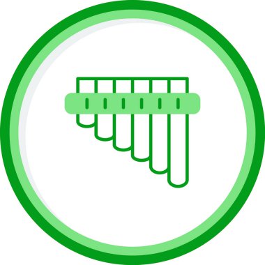 Pan Flüt web simgesi, vektör illüstrasyonu