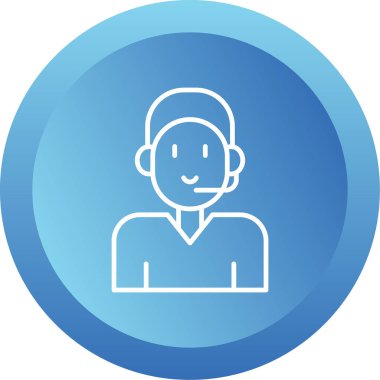 Müşteri Destek kutsal kişilerin resmi, vektör çizim 