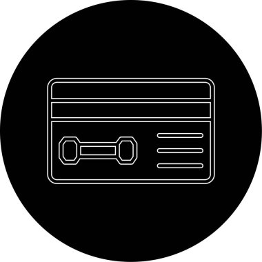 üyelik kartı simgesi, vektör illüstrasyonu basit tasarım