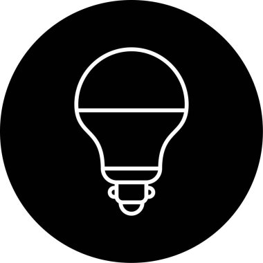 ampul simgesi, vektör illüstrasyonu