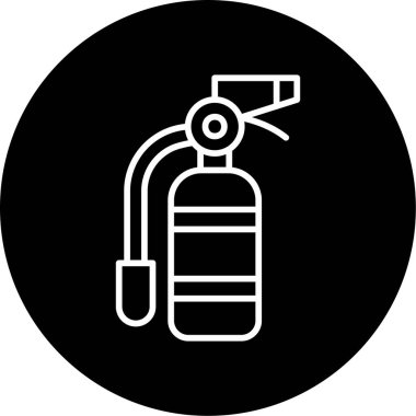 Yangın söndürme ikonu. vektör illüstrasyonu              