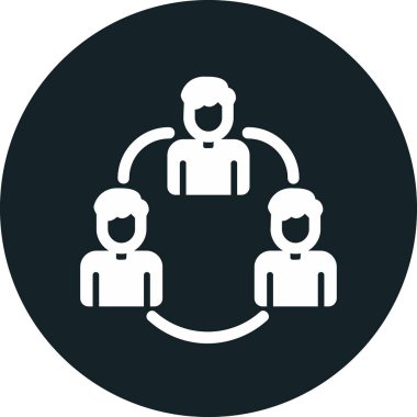 takım çalışması ikon vektör illüstrasyonu 