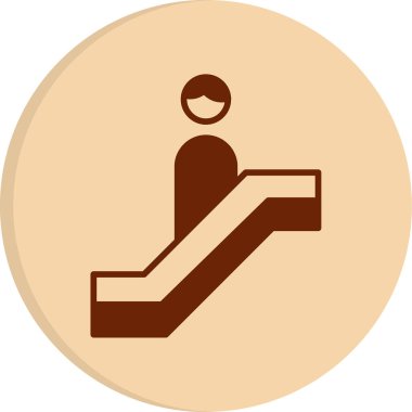 yürüyen merdiven web simgesi, vektör çizim