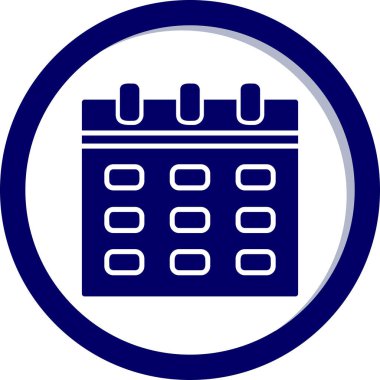 Takvim simgesi, vektör illüstrasyonu basit tasarım