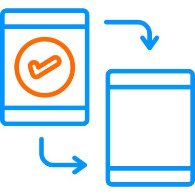 Mobil uygulama sürümleri simgesi, vektör illüstrasyonu basit tasarım