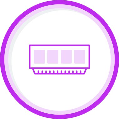 bilgisayar bellek simgesi, vektör illüstrasyonu basit tasarım