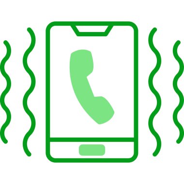 titreşim kipi vektör illüstrasyonlu cep telefonu