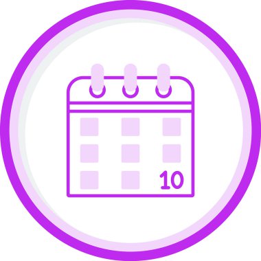 Takvim simgesi, vektör illüstrasyonu basit tasarım