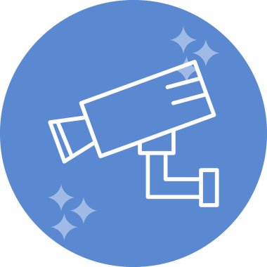 Bir CCTV kamerasının vektör simgesi, illüstrasyon  