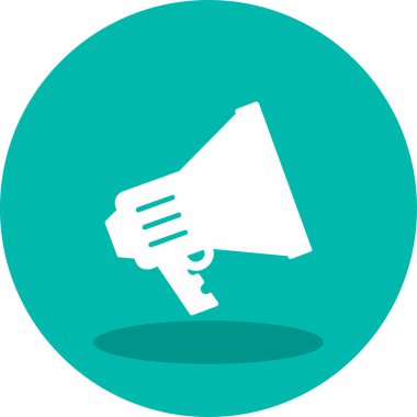 megafon web simgesi, vektör çizim 