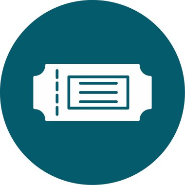 Bilet web simgesi, vektör çizim