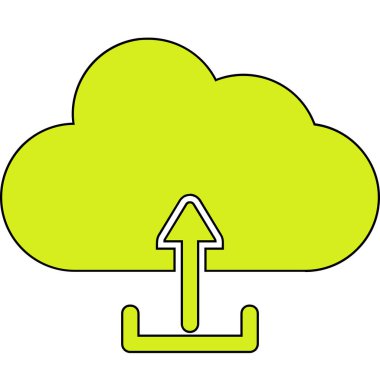 Bulut simge vektör çizim upload          