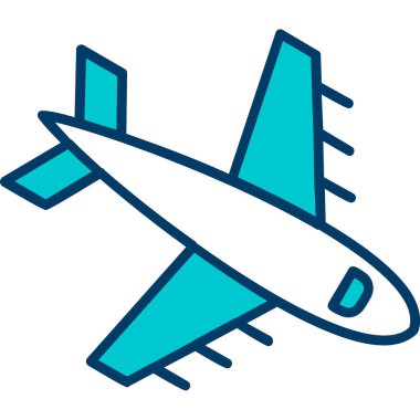  Uçak. Web simgesi basit illüstrasyon