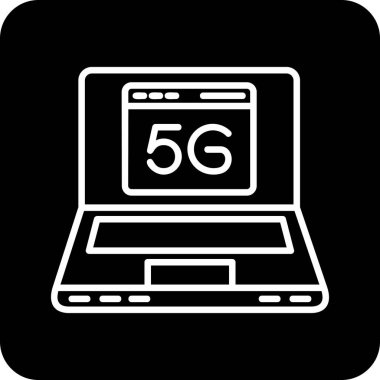 5g araştırma web simgesi, vektör illüstrasyonu 