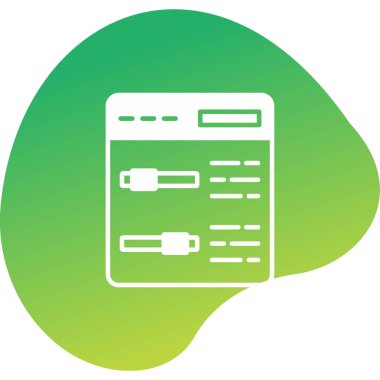 Web Ayarları. Web simgesi basit tasarım              