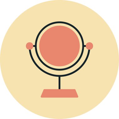 Ayna simgesinin vektör illüstrasyonu 