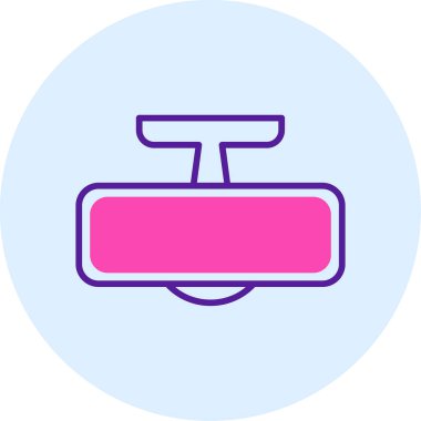 Ayna simgesinin vektör illüstrasyonu 