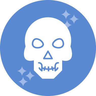 Kafatası. Web simgesi basit illüstrasyon