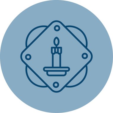 Bir mum ağ simgesinin vektör illüstrasyonu 