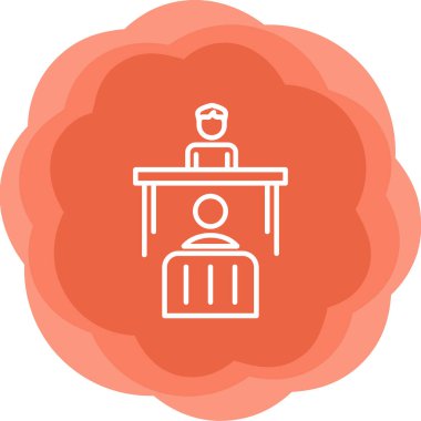 İş Görüşmesi modern simgesinin vektör illüstrasyonu        