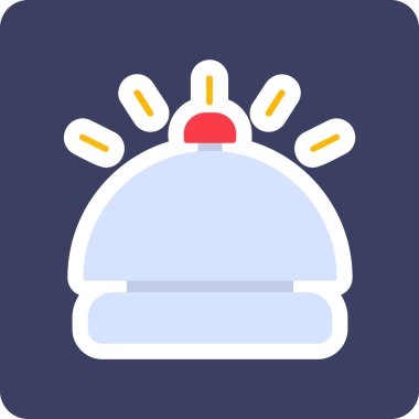 Desk Bell modern simgesinin vektör çizimi            