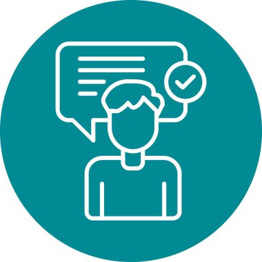 Danışmanlık ve Eğitim modern web simgesi, vektör illüstrasyonu           