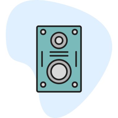 hoparlör basit vektör illüstrasyonu