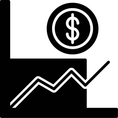 toplam talep iş grafiği, düz vektör simgesi  