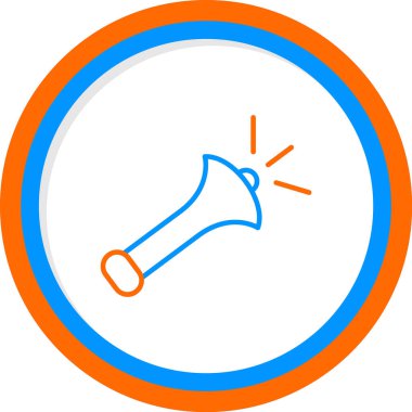 Boynuz. Web simgesi basit illüstrasyon