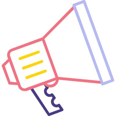 megafon web simgesi, vektör çizim 