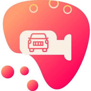 Yan Ayna ikonu vektör illüstrasyonu                      