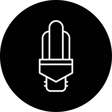 Ampul simgesinin vektör illüstrasyonu 