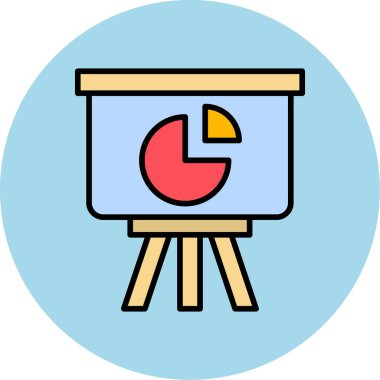 Pasta çizelgesi simgesi, vektör illüstrasyonu 