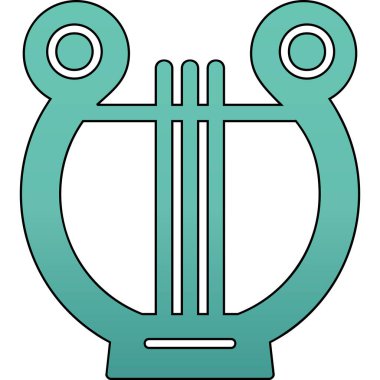 Lyre simgesinin vektör illüstrasyon tasarımı           