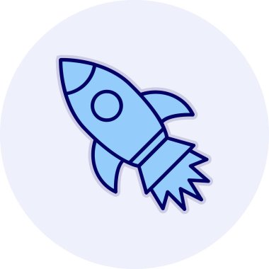 İzole edilmiş arkaplanda roket ağ simgesi