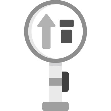 Yol işareti simgesi. Web illüstrasyonu