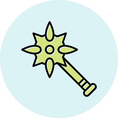 Topuz. Web simgesi basit illüstrasyon              