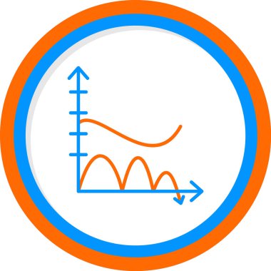 Line Chart web icon, vector illustration