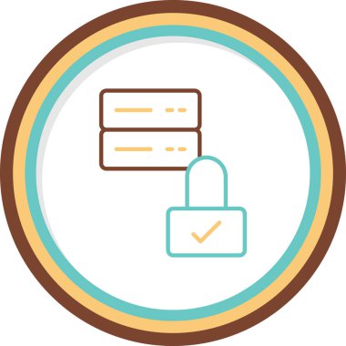 Güvenli simgenin vektör illüstrasyonu 