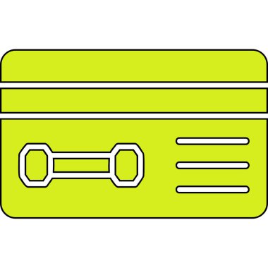 üyelik kartı simgesi, vektör illüstrasyonu basit tasarım