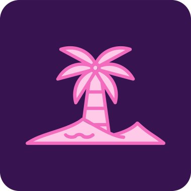 Oasis Web simgesi, vektör illüstrasyonu 