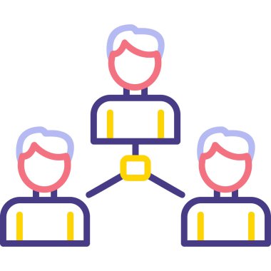 Sosyoloji simgesinin vektör illüstrasyonu 