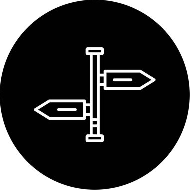 Yol İşaretinin vektör simgesi