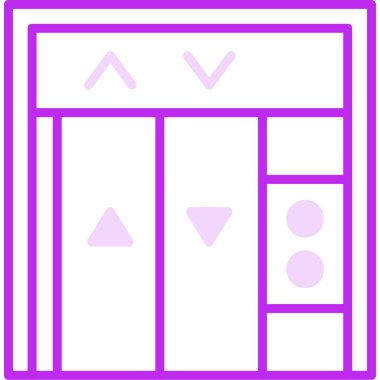 Asansör simgesi, vektör illüstrasyonu basit tasarım