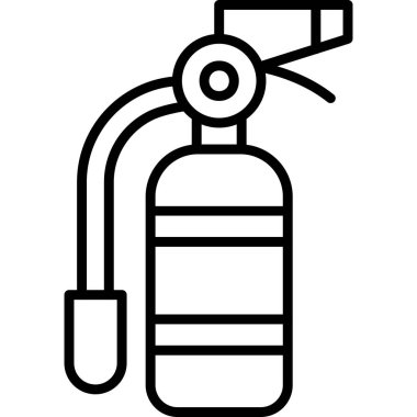 Yangın söndürme ikonu. vektör illüstrasyonu              