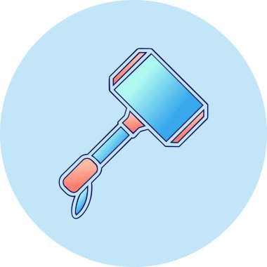 Çekiç ağı simgesi, basit vektör illüstrasyonu 