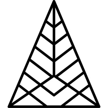 Piramit basit simgesi, vektör illüstrasyonu